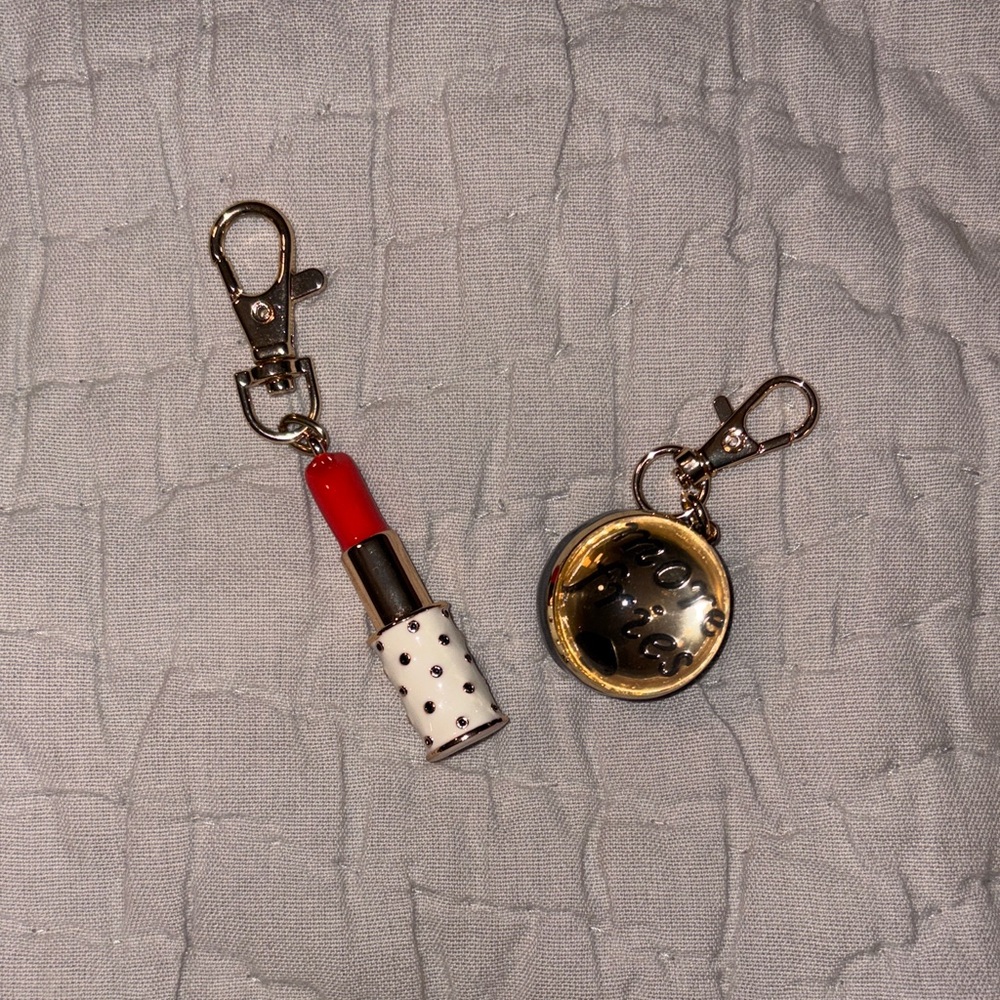 kate spade x Target collab | lipstick and 8 ball charms